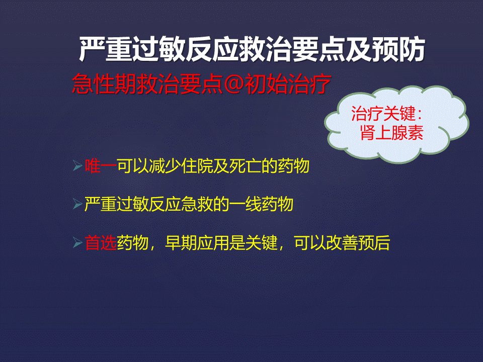 严重过敏反应急救的理论与实践