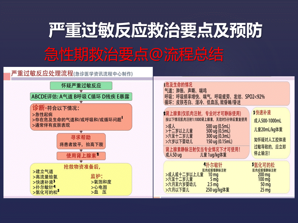 严重过敏反应急救的理论与实践