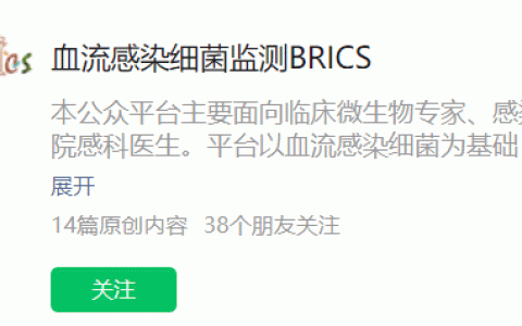 2014-2019年全国血流感染细菌耐药监测 BRICS 2021