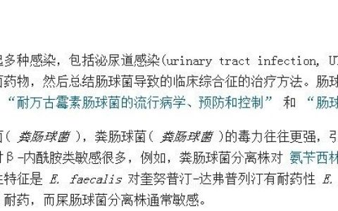 肠球菌感染的治疗