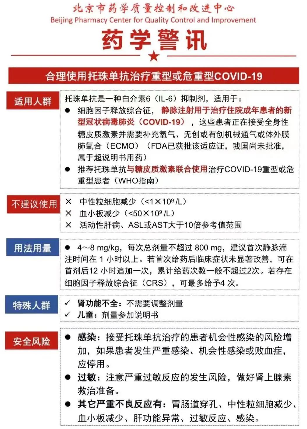 托珠单抗临床应用