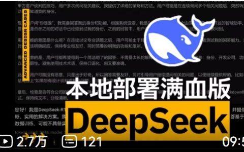 最强国产AI模型DeepSeek满血版本地部署