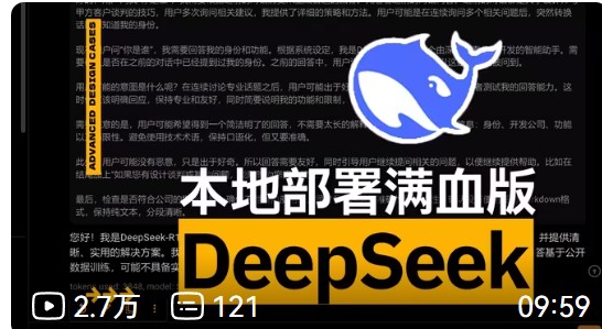 最强国产AI模型DeepSeek满血版本地部署