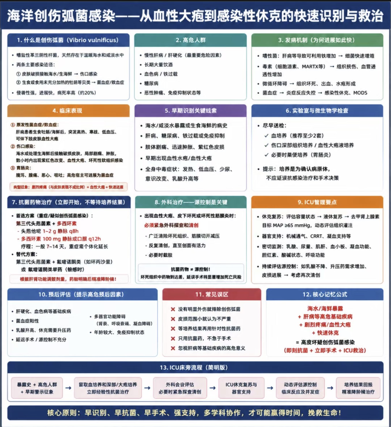 创伤弧菌感染——从血性大疱到感染性休克的快速识别与救治